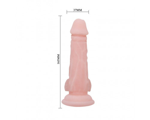 Заказать Телесный фаллоимитатор на присоске Super Dildo - 16,5 см.