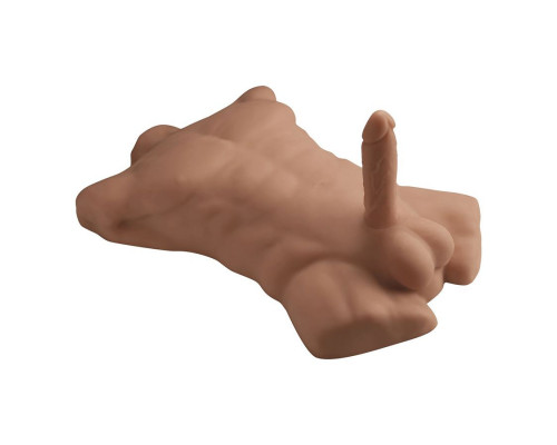 Карамельный мужской торс с фаллоимитатором SILEXD Apollo L 7