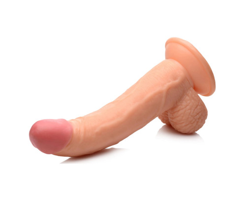 Заказать Телесный фаллоимитатор на присоске 7.5  Dildo with Balls - 21,5 см.