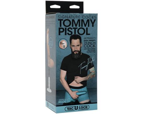 Заказать Телесный фаллоимитатор Tommy Pistol со съемной присоской - 19,7 см.