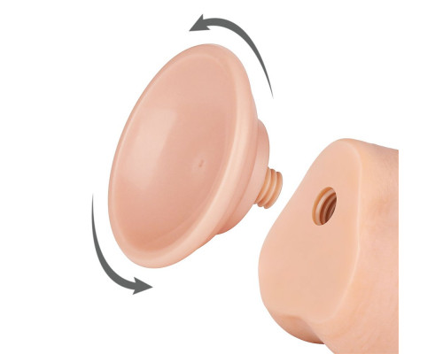 Заказать Телесный фаллоимитатор 8.5 Sliding Skin Dual Layer Dong - 20 см.
