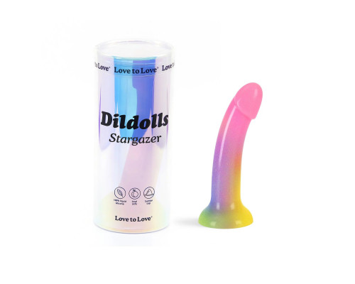 Заказать Фаллоимитатор из жидкого силикона Dildolls Stargazer - 17,6 см.