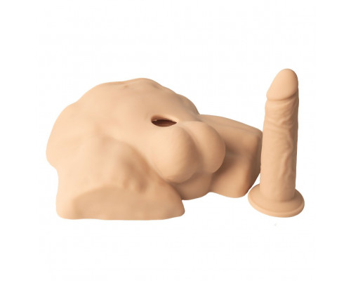 Телесный мужской полуторс с фаллоимитатором SILEXD Apollo S 7