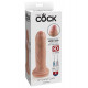 Заказать Телесный необрезанный фаллоимитатор на присоске 6  Uncut Cock - 16,5 см.