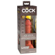 Заказать Фаллоимитатор цвета карамели 6  Vibrating Silicone Dual Density Cock - 17,8 см.