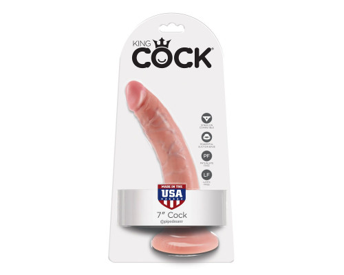 Заказать Телесный фаллоимитатор с присоской 7  Cock - 17,8 см.
