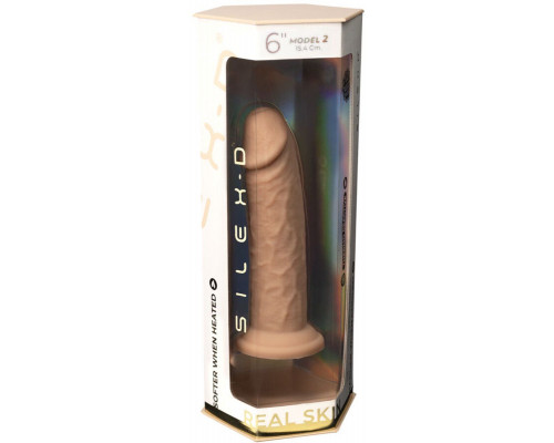 Телесный фаллоимитатор SILEXD Model 2 Premium Real Skin - 15,4 см.