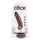 Заказать Коричневый фаллоимитатор с присоской 7 Cock - 17,8 см.
