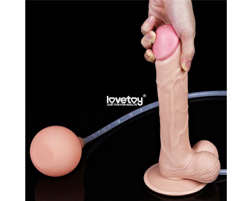Заказать Телесный фаллоимитатор Squirt Extreme с имитацией семяизвержения - 23 см.