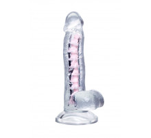 Прозрачный гибкий фаллоимитатор Paret - 18 см.