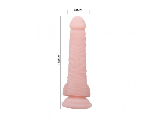 Заказать Телесный фаллоимитатор с присоской Super Dildo - 18,8 см.