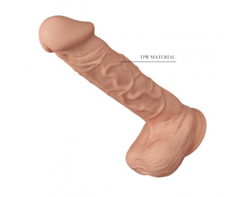 Заказать Телесный фаллоимитатор Berqrisi на присоске - 26 см.