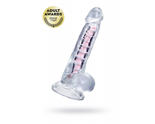 Прозрачный гибкий фаллоимитатор Paret - 18 см.