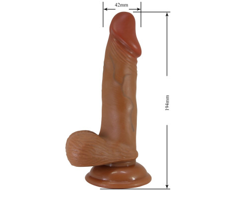 Реалистичный фаллоимитатор-мулат Zebulon - 19,4 см.