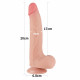 Заказать Телесный фаллоимитатор 8.5 Sliding Skin Dual Layer Dong - 20 см.