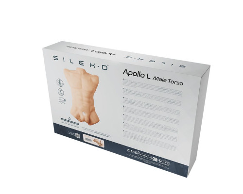 Телесный мужской торс с фаллоимитатором SILEXD Apollo L 7