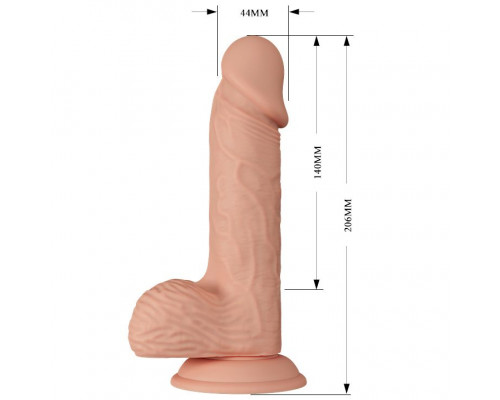 Заказать Телесный реалистичный фаллоимитатор Catoblepas - 20,6 см.