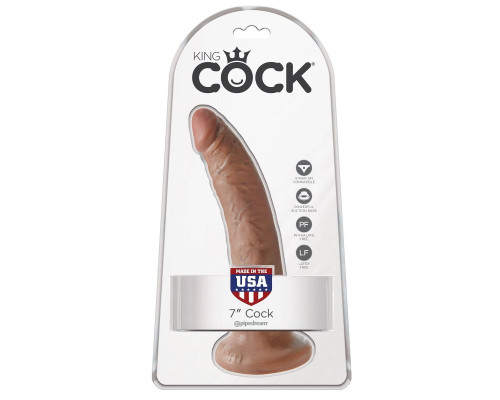 Заказать Фаллоимитатор-мулат с присоской 7  Cock - 17,8 см.