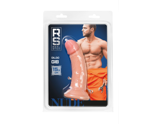 Телесный фаллоимитатор Gib - 15,5 см.