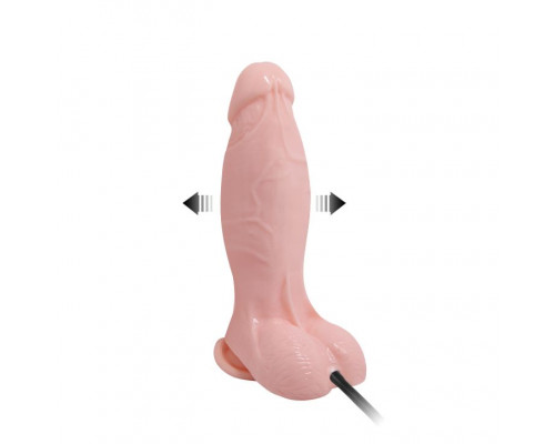 Заказать Телесный фаллоимитатор с функцией подкачки Inflatable - 18,8 см.