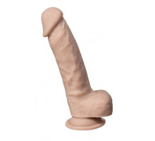 Телесный фаллоимитатор на присоске Real Skin Model 1 - 21 см.