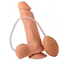 Фаллоимитатор-реалистик с грушей - 19 см.