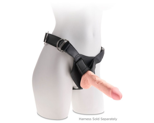 Телесный фаллоимитатор на присоске 10  Triple Density Fat Cock with Balls - 27,9 см.