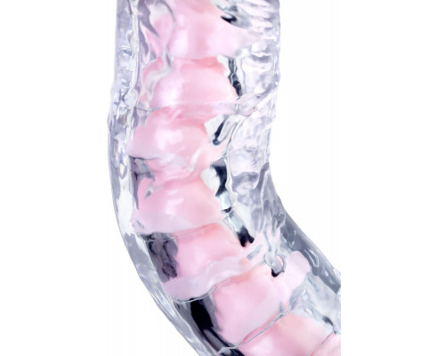 Прозрачный гибкий фаллоимитатор Paret - 18 см.