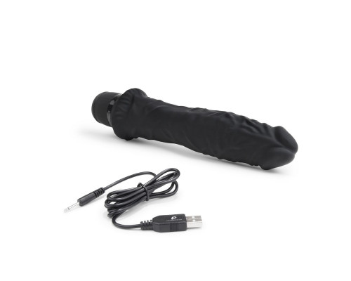 Заказать Черный вибратор-реалистик 8  Girthy Realistic Vibrator - 24,5 см.