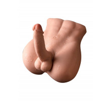 Телесный мужской торс с вибрацией и возвратно-поступательными движениями Bartlett