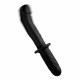 Заказать Черный вибратор The Large Realistic 10X Silicone Vibrator with Handle - 30,5 см.