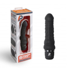 Черный вибратор-реалистик 6  Realistic Vibrator - 17 см.