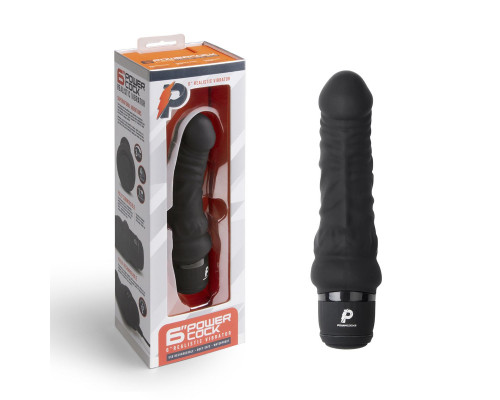 Заказать Черный вибратор-реалистик 6  Realistic Vibrator - 17 см.