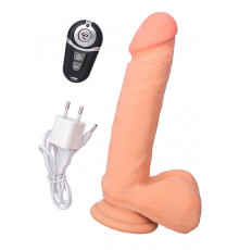 Перезаряжаемый вибратор-реалистик REALSTICK ELITE VIBRO с пультом ДУ - 20 см.