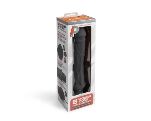 Заказать Черный вибратор-реалистик 8  Girthy Realistic Vibrator - 24,5 см.