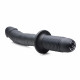 Заказать Черный вибратор The Large Realistic 10X Silicone Vibrator with Handle - 30,5 см.