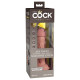 Заказать Телесный вибратор-реалистик на присоске 6  Vibrating Silicone Dual Density Cock - 17,8 см.