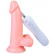 Заказать Телесный вибратор Vibrating Dong with Balls - 14 см.
