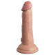 Заказать Телесный вибратор-реалистик на присоске 6  Vibrating Silicone Dual Density Cock - 17,8 см.