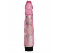 Розовый вибратор-реалистик - 22,5 см.