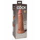 Карамельный вибратор-реалистик 8  Vibrating Silicone Dual Density Cock - 22 см.