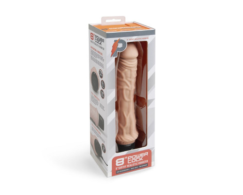 Заказать Телесный вибратор-реалистик 8  Girthy Realistic Vibrator - 24,5 см.