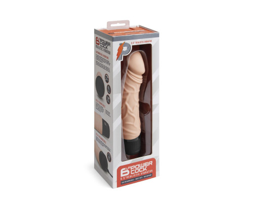 Заказать Телесный вибратор-реалистик 6.5  Girthy Realistic Vibrator - 19 см.
