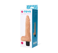 Телесный мультискоростной вибратор-реалистик A-toys - 19,8 см.