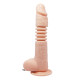 Заказать Телесный вибратор с вращением и поступательными движениями Thunder Up - 22 см.