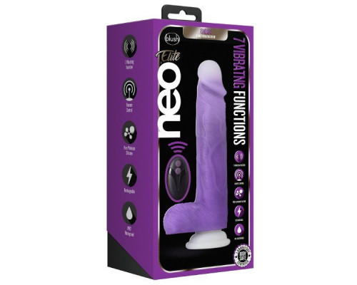 Заказать Фиолетовый вибратор-реалистик Encore 8 Inch Vibrating Dildo - 21,6 см.