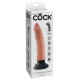 Заказать Вибромассажер телесного цвета 7  Vibrating Cock - 20 см.