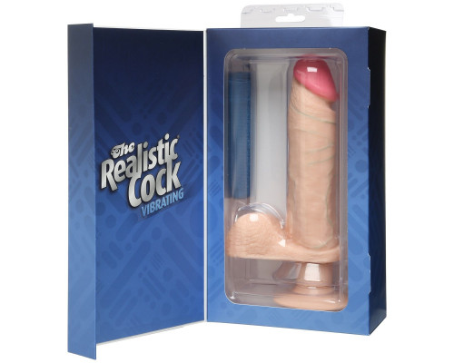 Заказать Вибромассажер реалистичной формы The Realistic Cock Vibrating 8” - 23,6 см.