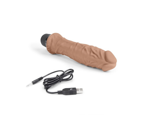 Заказать Кофейный вибратор-реалистик 8  Girthy Realistic Vibrator - 24,5 см.