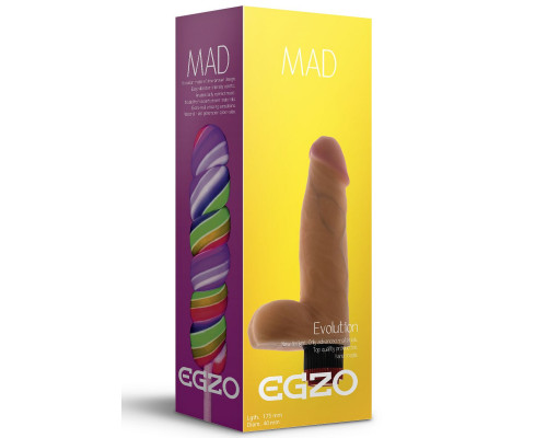 Заказать Телесный реалистичный мультискоростной вибратор Mad Lollipop - 17,5 см.